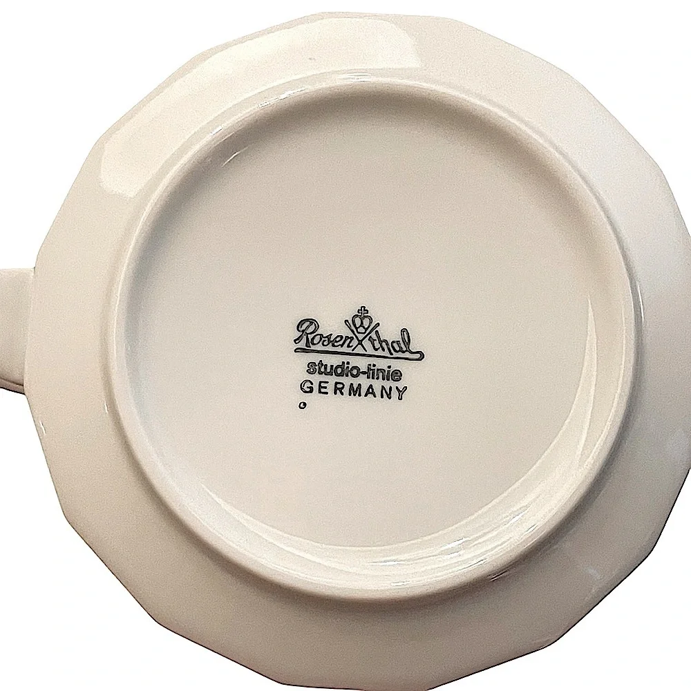 Rosenthal Studio Linie Polygon White Flat Cream Soup Bowl Vintage Germany